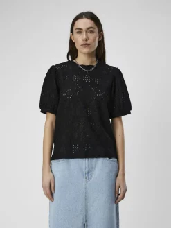 Object Blusen*OBJFEODORA S/S TOP NOOS Black