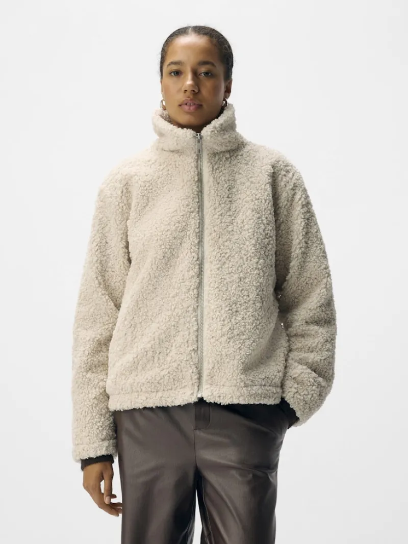 Object Jacken*OBJFREYA RE L/S JACKET NOOS white sand