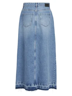 Object Röcke*OBJHARPER HW DENIM SKIRT 132 Medium Blue Denim