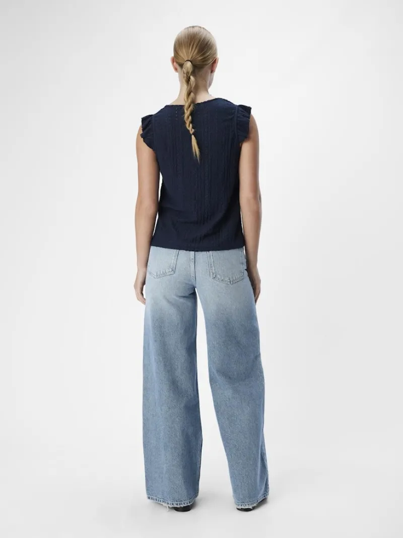 Object Blusen*OBJHELEN NOUR RE S/S TOP 134 Sky Captain