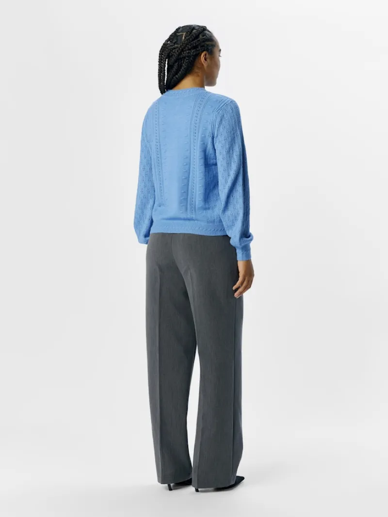 Object Pullover & Sweatshirts*OBJINGE L/S RE O-NECK KNIT NOOS cornflower blue
