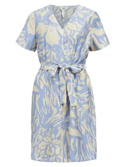 Object Kleider*OBJKARINA S/S RE SHORT DRESS NOOS sandshell