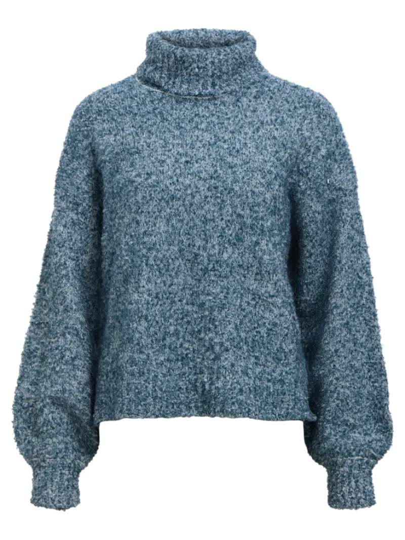 Object Pullover & Sweatshirts*OBJKIMIA L/S LO KNIT PULLOVER 141 legion blue