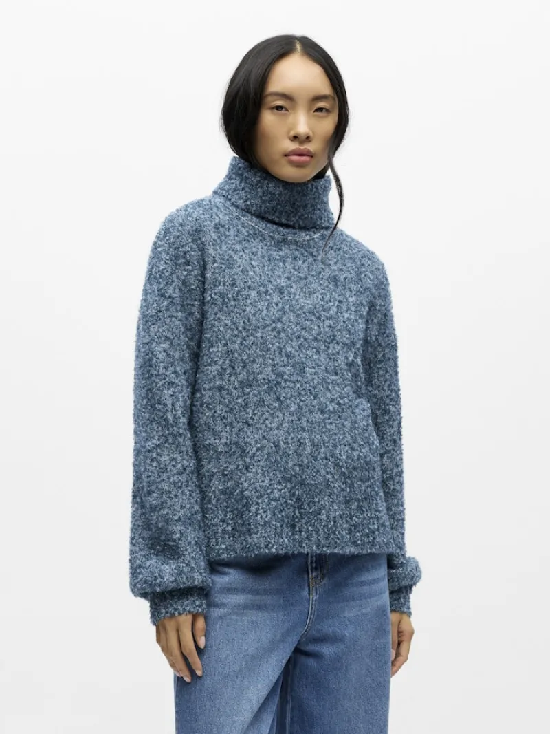 Object Pullover & Sweatshirts*OBJKIMIA L/S LO KNIT PULLOVER 141 legion blue