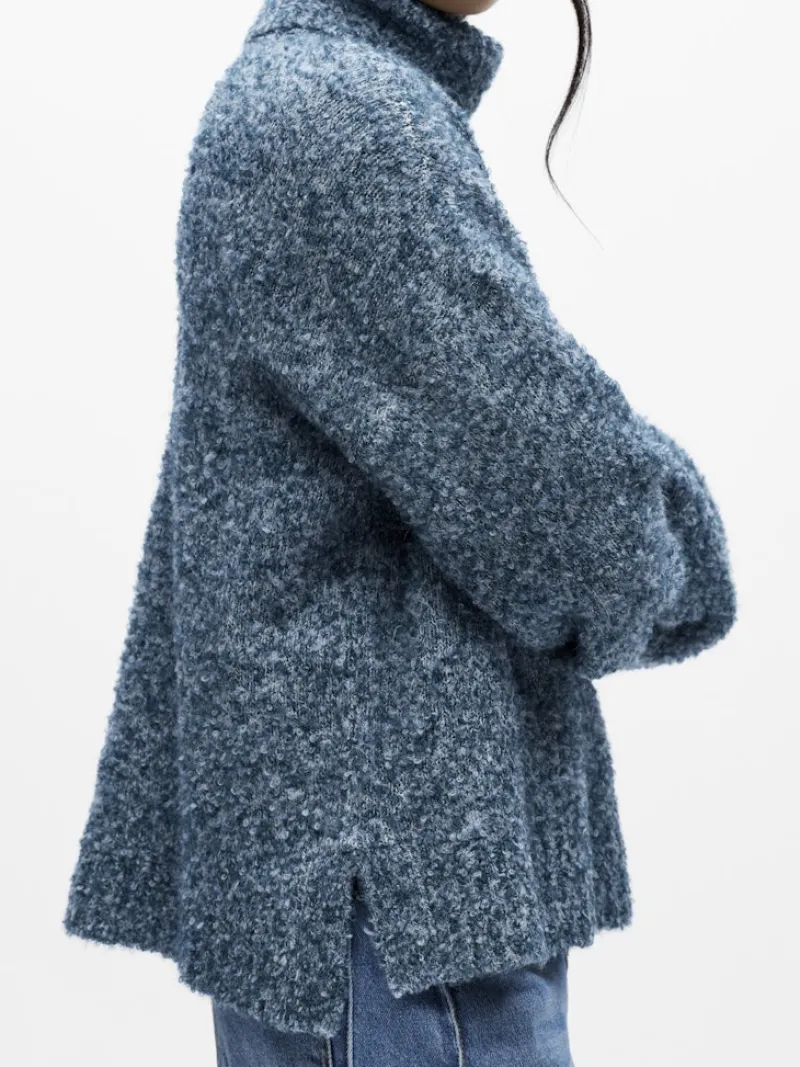 Object Pullover & Sweatshirts*OBJKIMIA L/S LO KNIT PULLOVER 141 legion blue