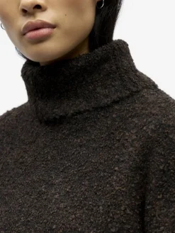 Object Pullover & Sweatshirts*OBJKIMIA L/S LO KNIT PULLOVER 141 seal brown