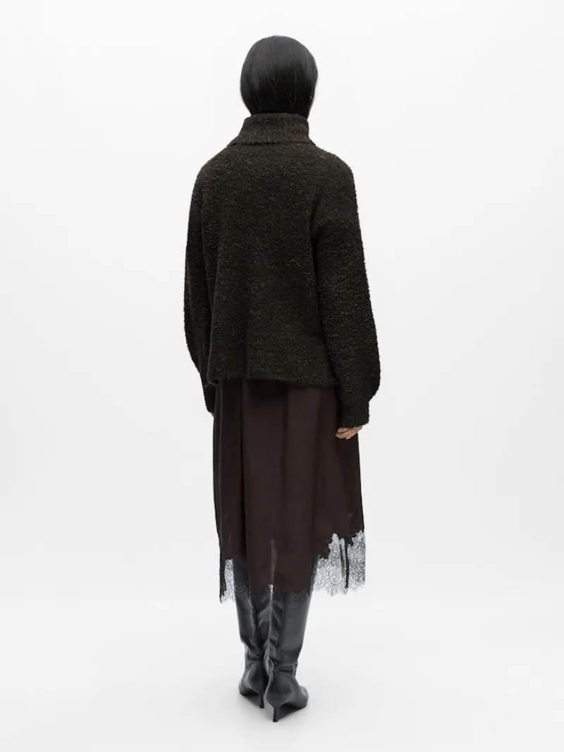 Object Pullover & Sweatshirts*OBJKIMIA L/S LO KNIT PULLOVER 141 seal brown