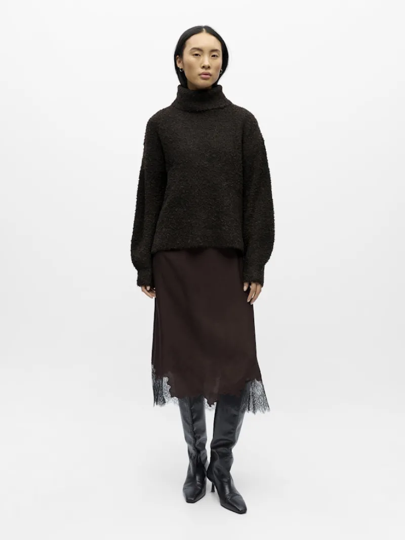 Object Pullover & Sweatshirts*OBJKIMIA L/S LO KNIT PULLOVER 141 seal brown