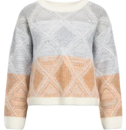 Object Pullover & Sweatshirts*OBJKISTA L/S OZ KNIT PULLOVER 142 Cloud Dancer