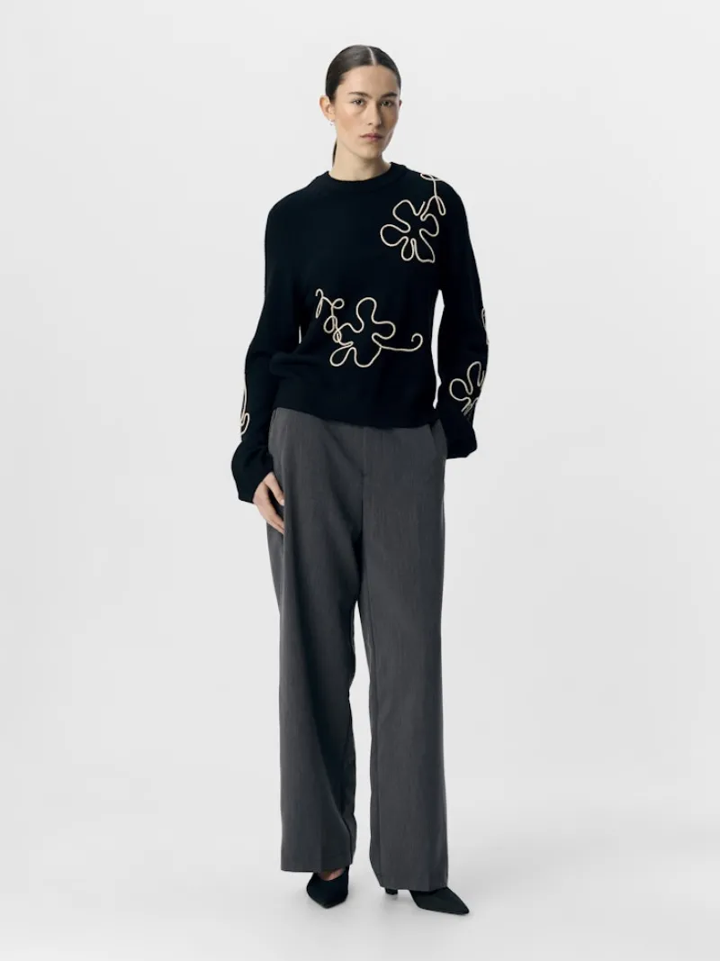 Object Pullover & Sweatshirts*OBJLANEY RUBIN LS PULLOVER NOOS Black