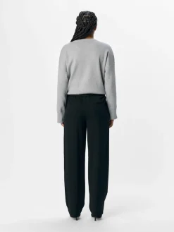 Object Hosen*OBJLISA MW STRAIGHT TIE PANT DIV Black