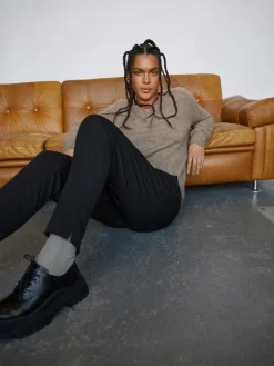 Object Hosen*OBJLISA SLIM PANT NOOS Black