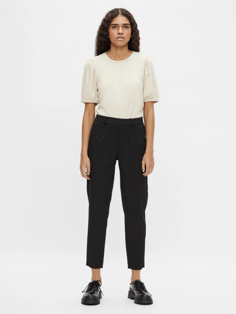 Object Hosen*OBJLISA SLIM PANT NOOS Black