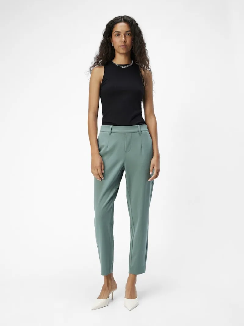 Object Hosen*OBJLISA SLIM PANT NOOS dark forest