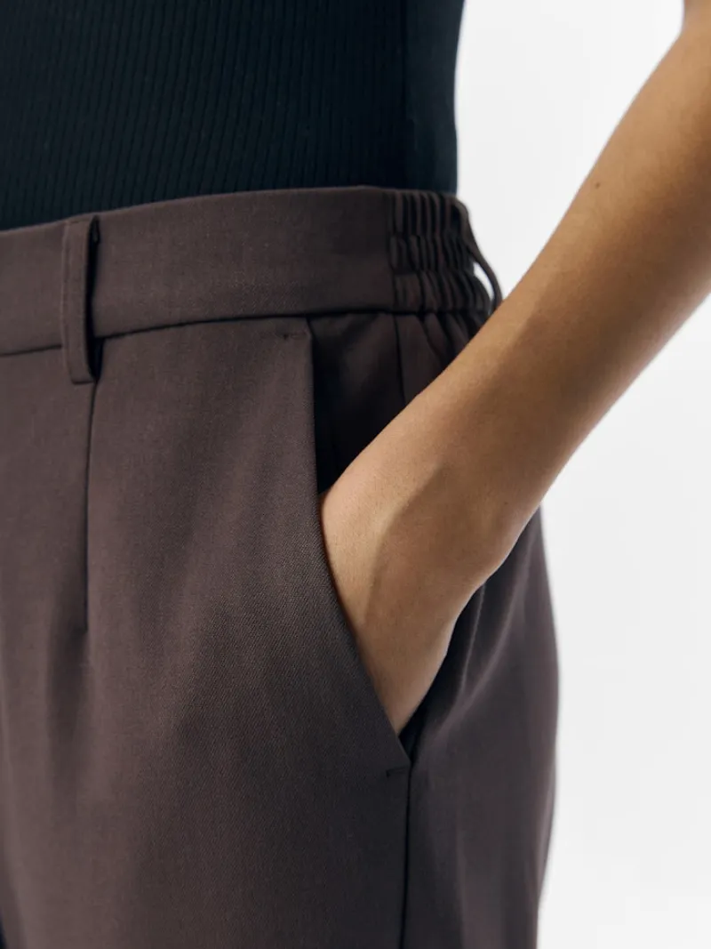 Object Hosen*OBJLISA SLIM PANT NOOS seal brown