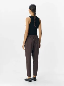 Object Hosen*OBJLISA SLIM PANT NOOS seal brown