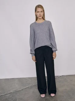 Object Hosen*OBJLISA WIDE PANT AOP NOOS Black