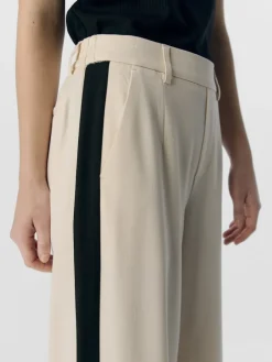 Object Hosen*OBJLISA WIDE PANT AOP NOOS sandshell