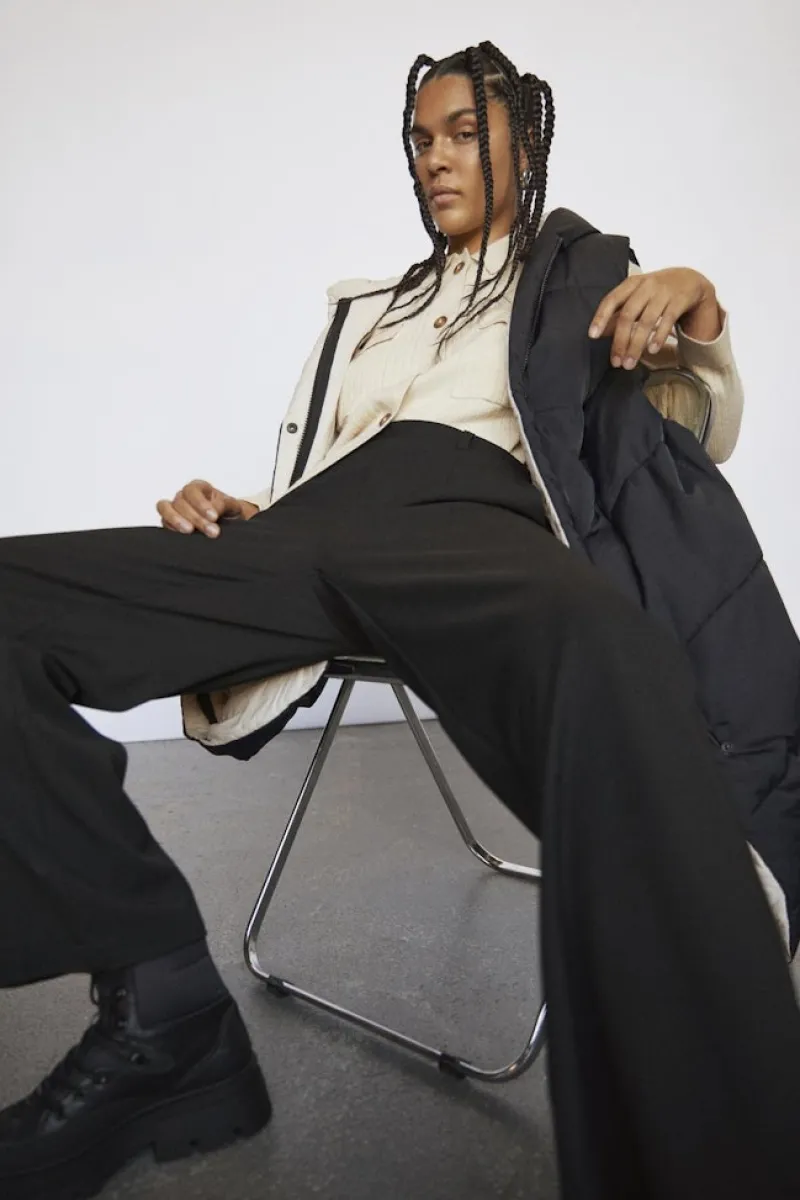 Object Hosen*OBJLISA WIDE PANT NOOS Black