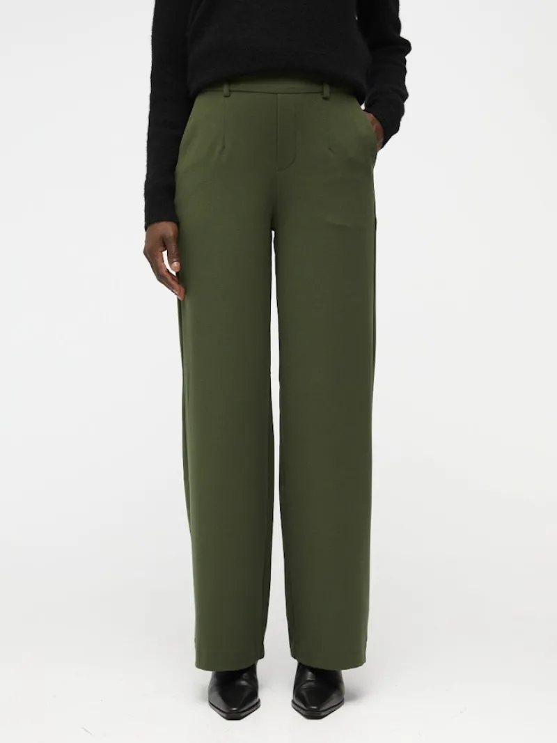 Object Hosen*OBJLISA WIDE PANT NOOS dunkelgrün2