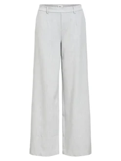 Object Hosen*OBJLISA WIDE PANT NOOS Light Grey Melange