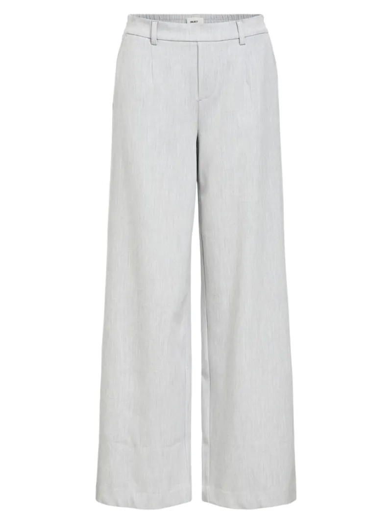 Object Hosen*OBJLISA WIDE PANT NOOS Light Grey Melange