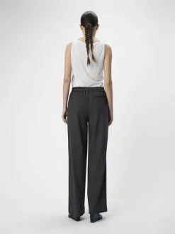 Object Hosen*OBJLISA WIDE PANT NOOS Medium Grey Melange