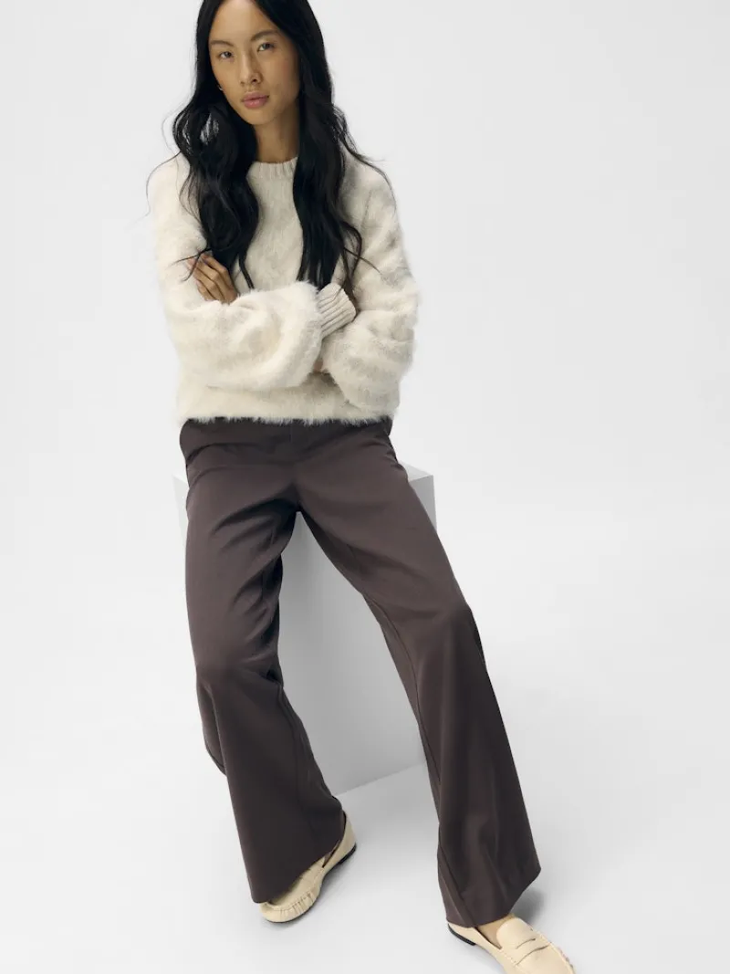 Object Hosen*OBJLISA WIDE PANT NOOS seal brown