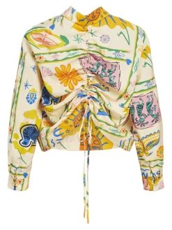 Object Blusen*OBJMARTHA L/S SHIRT 132 sandshell