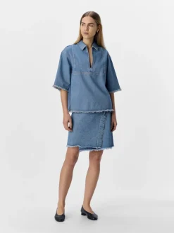 Object Röcke*OBJMELIA MW SHORT SKIRT 138 Light Blue Denim