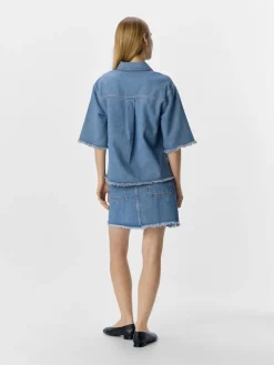 Object Röcke*OBJMELIA MW SHORT SKIRT 138 Light Blue Denim
