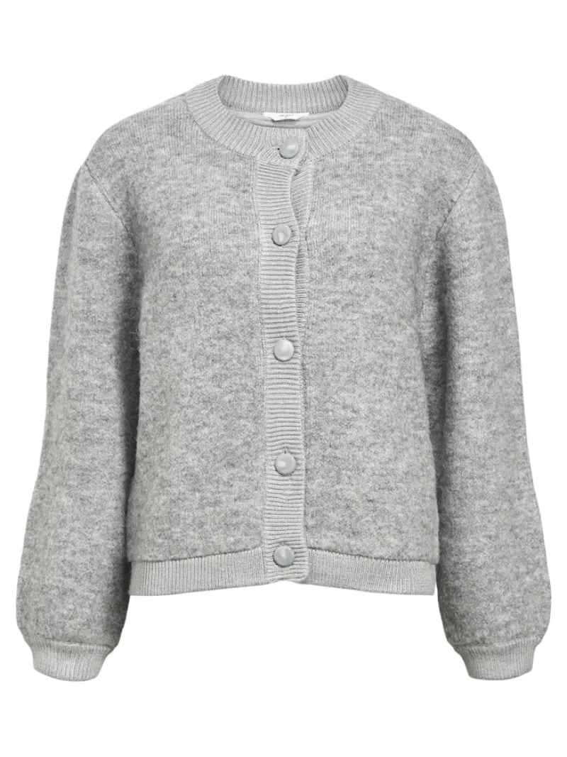 Object Pullover & Sweatshirts*OBJMERLE LS LO KNIT BOMBER NOOS Medium Grey Melange