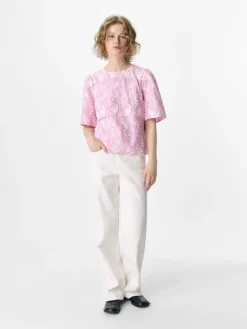 Object Blusen*OBJMYA 2/4 RE TOP NOOS pink frosting