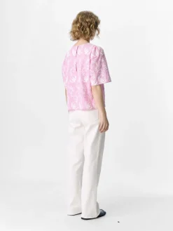 Object Blusen*OBJMYA 2/4 RE TOP NOOS pink frosting