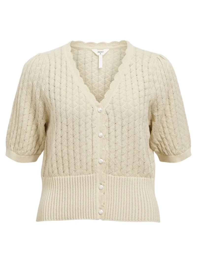 Object Pullover & Sweatshirts*OBJNOEMI KNIT 2/4 RE CARDIGAN 138 sandshell