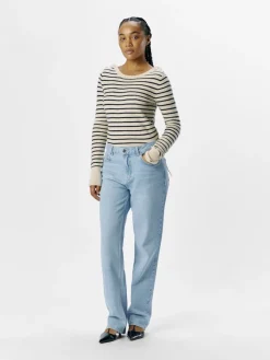 Object Pullover & Sweatshirts*OBJPOLINA RE L/S KNIT PULLOVER 137 sandshell