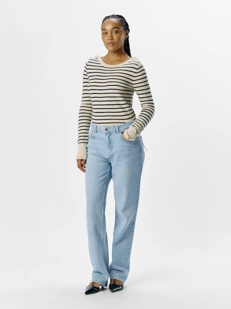 Object Pullover & Sweatshirts*OBJPOLINA RE L/S KNIT PULLOVER 137 sandshell