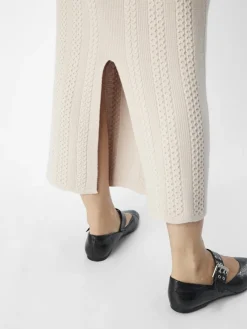 Object Röcke*OBJREYNARD HW CABLE KNIT SKIRT DIV silver gray