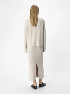 Object Röcke*OBJREYNARD HW CABLE KNIT SKIRT DIV silver gray