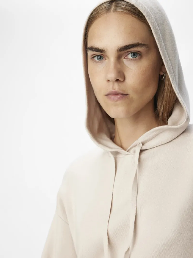 Object Pullover & Sweatshirts*OBJREYNARD L/S LO KNIT HOODIE DIV silver gray