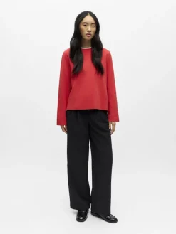 Object Pullover & Sweatshirts*OBJREYNARD O-NECK PULLOVER NOOS poinsettia