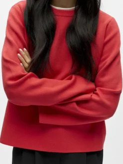 Object Pullover & Sweatshirts*OBJREYNARD O-NECK PULLOVER NOOS poinsettia