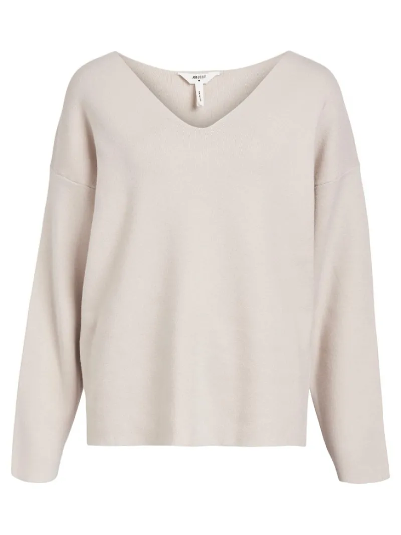 Object Pullover & Sweatshirts*OBJREYNARD V-NECK PULLOVER NOOS silver gray