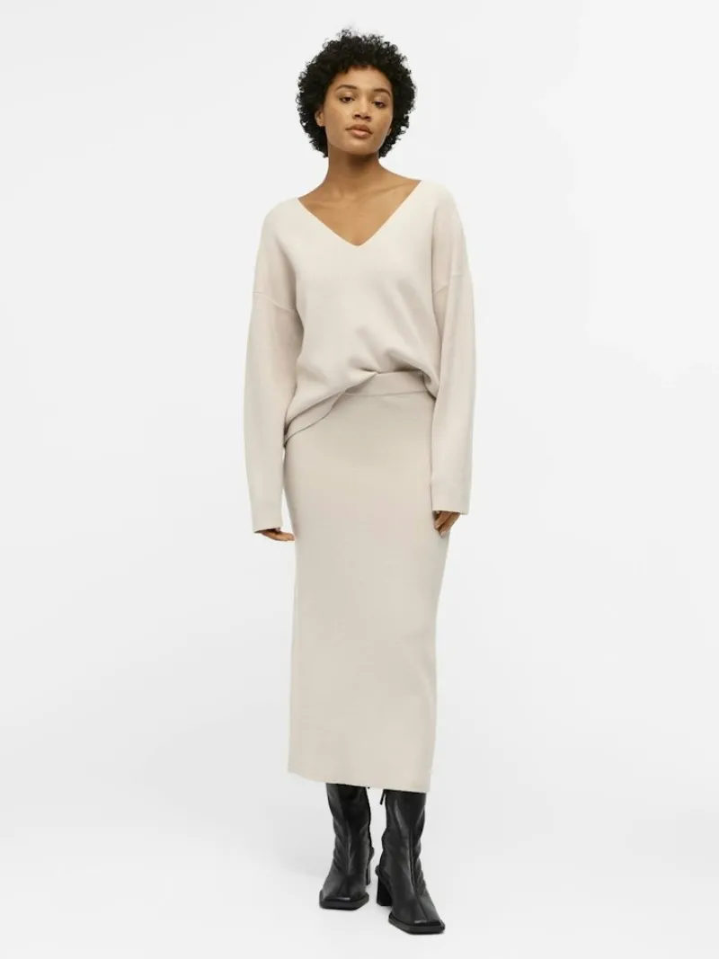 Object Pullover & Sweatshirts*OBJREYNARD V-NECK PULLOVER NOOS silver gray