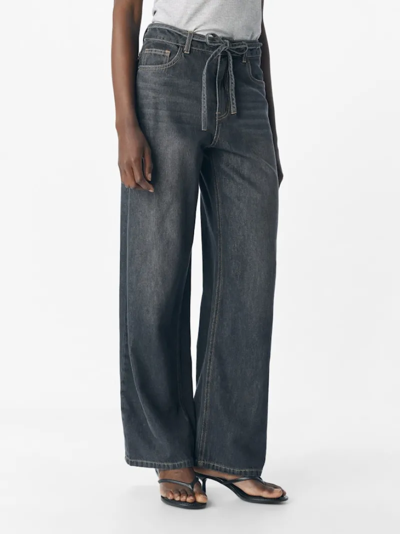 Object Jeans*OBJROSIE MW WIDE JEANS NOOS Medium Grey Denim