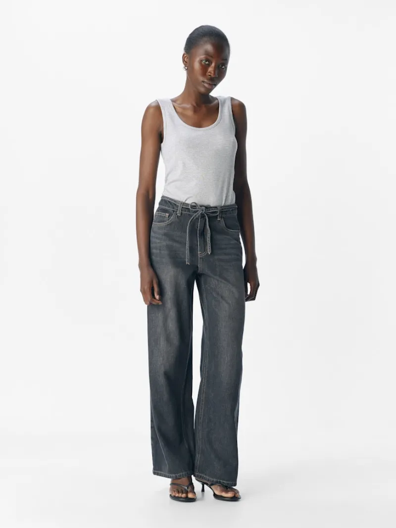 Object Jeans*OBJROSIE MW WIDE JEANS NOOS Medium Grey Denim
