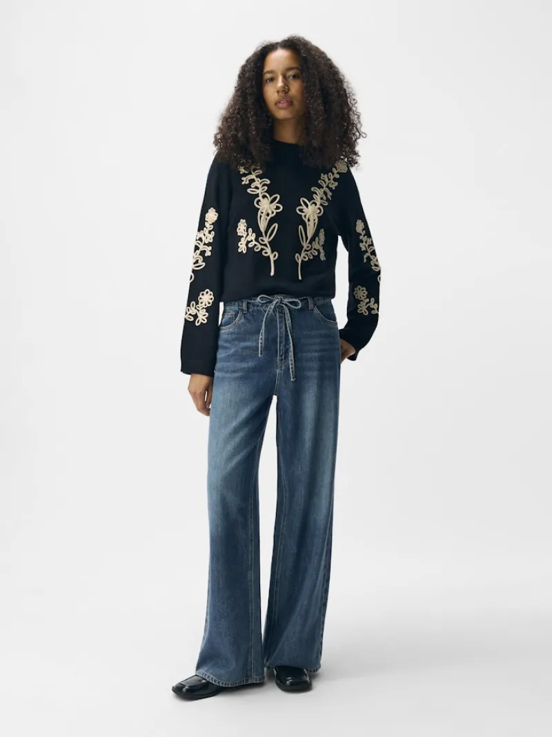 Object Jeans*OBJROSIE MW WIDE JEANS NOOS Medium Blue Denim