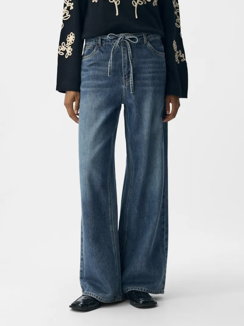 Object Jeans*OBJROSIE MW WIDE JEANS NOOS Medium Blue Denim