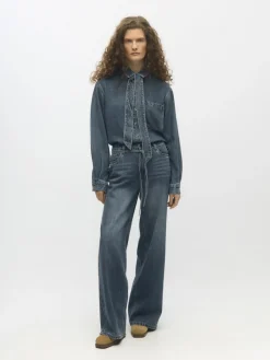 Object Jeans*OBJROSIE MW WIDE JEANS NOOS Medium Blue Denim