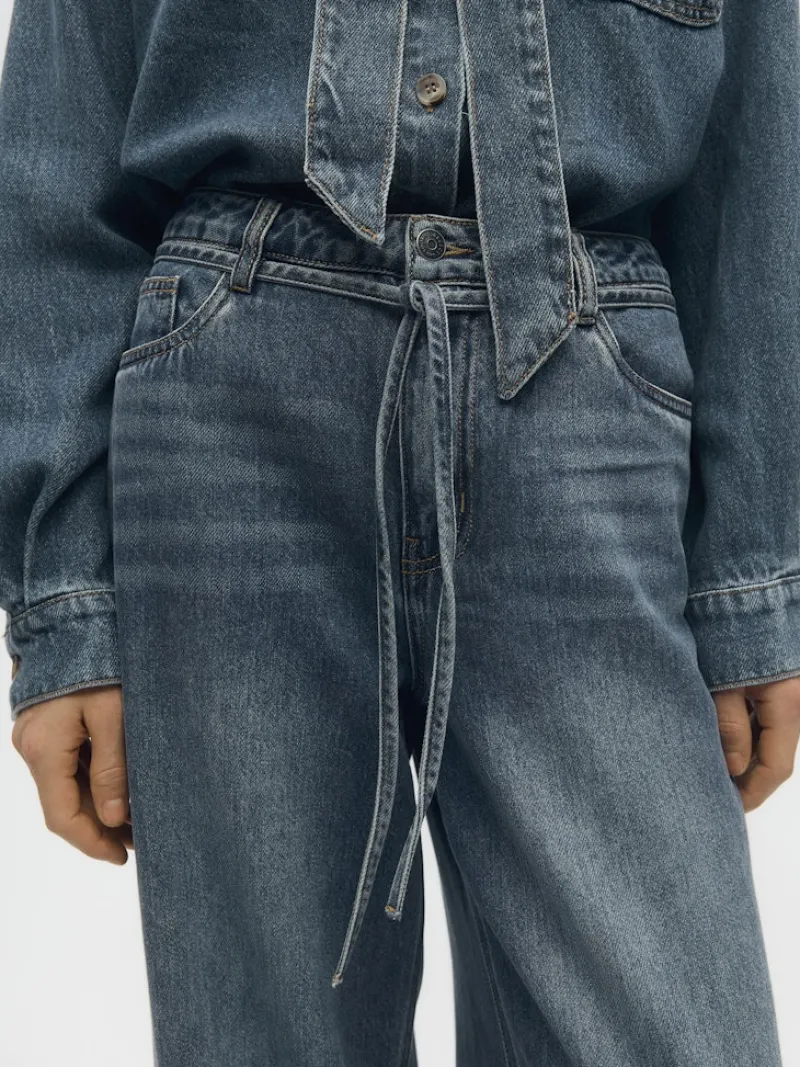 Object Jeans*OBJROSIE MW WIDE JEANS NOOS Medium Blue Denim